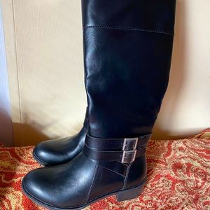 Black knee high boots